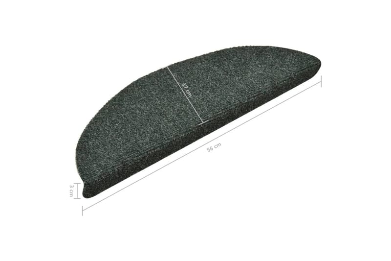 Selvklebende trappematter 15st grønn 56x17x3 cm nålestempel - grønn - Tekstiler - Tepper & Matter - Spesialmatte - Trappetepper