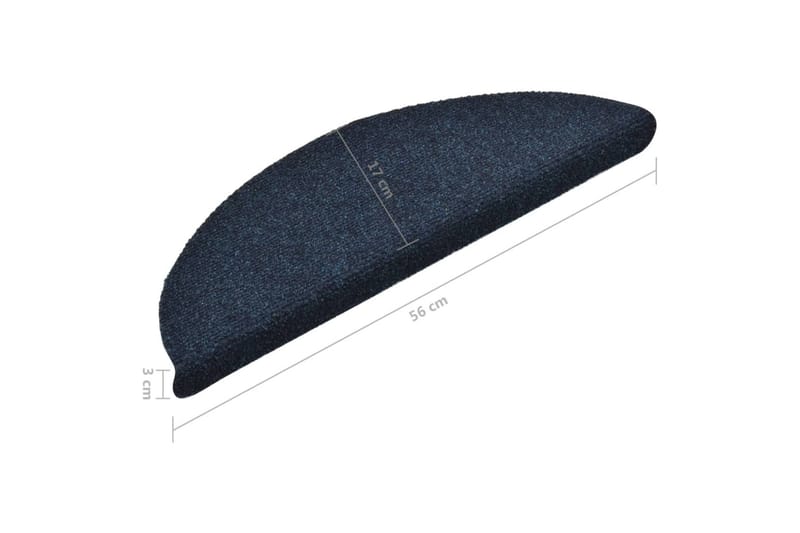 Selvklebende trappematter 15stk blå 56x17x3cm nålestempel - Blå - Tekstiler - Tepper & Matter - Spesialmatte - Trappetepper