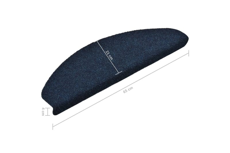 Selvklebende trappematter 15stk blå 65x21x4cm nålestempel - Blå - Tekstiler - Tepper & Matter - Spesialmatte - Trappetepper