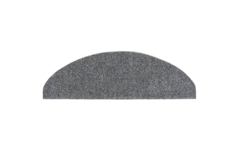 Selvklebende trappematter 5 stk 65x21x4 cm nålestempel - Grå - Tekstiler - Tepper & Matter - Spesialmatte - Trappetepper