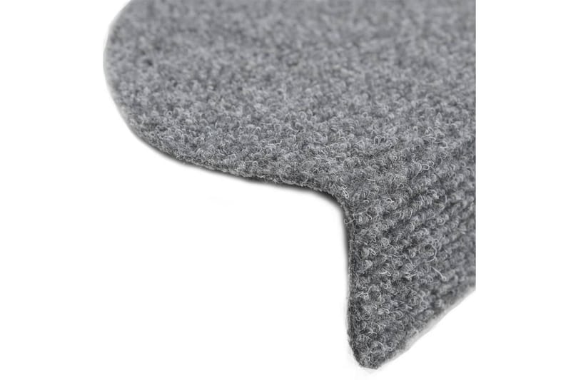Selvklebende trappematter 5 stk 65x21x4 cm nålestempel - Grå - Tekstiler - Tepper & Matter - Spesialmatte - Trappetepper