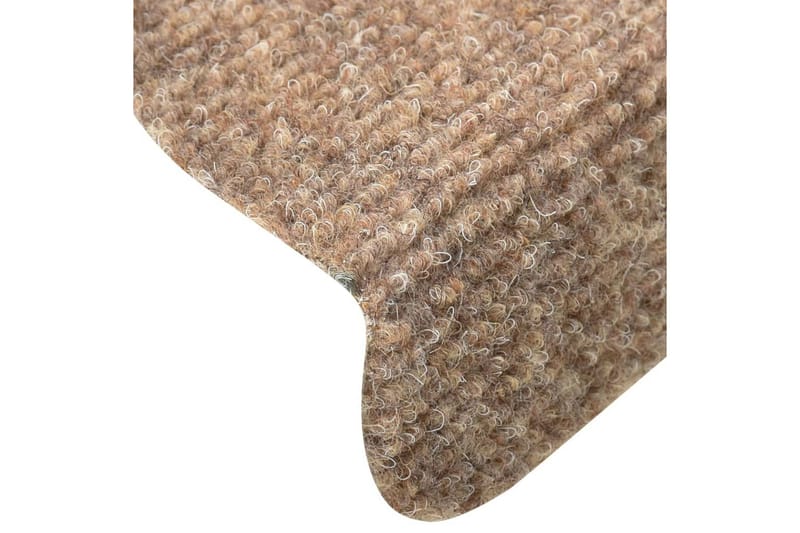 Selvklebende trappematter 5 stk 65x21x4cm nålestempel - Krem - Tekstiler - Tepper & Matter - Spesialmatte - Trappetepper