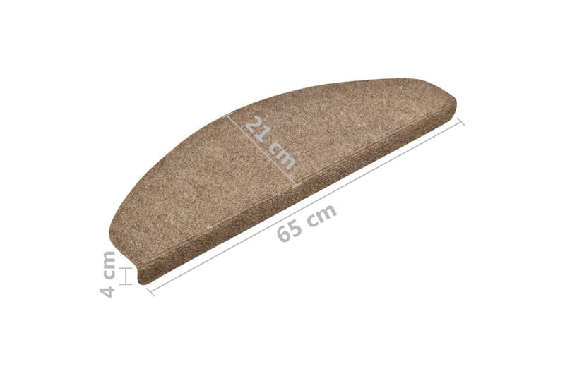 Selvklebende trappematter 5 stk 65x21x4cm nålestempel - Krem - Tekstiler - Tepper & Matter - Spesialmatte - Trappetepper
