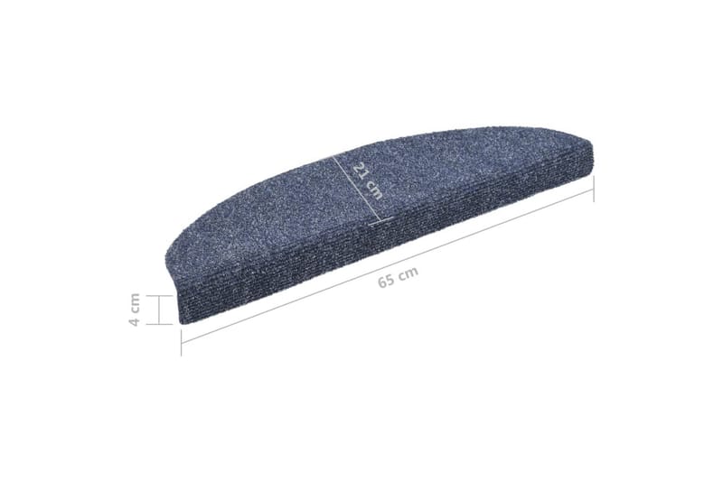 Selvklebende trappematter 5 stk blå 65x21x4 cm nålestempel - Blå - Tekstiler - Tepper & Matter - Spesialmatte - Trappetepper