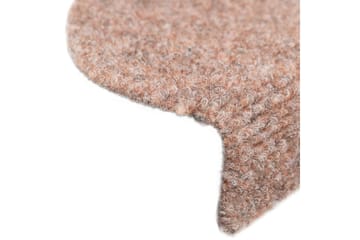 Selvklebende trappematter 5 stk brun 65x21x4 cm nålestempel - Brun - Tekstiler - Tepper & Matter - Spesialmatte - Trappetepper