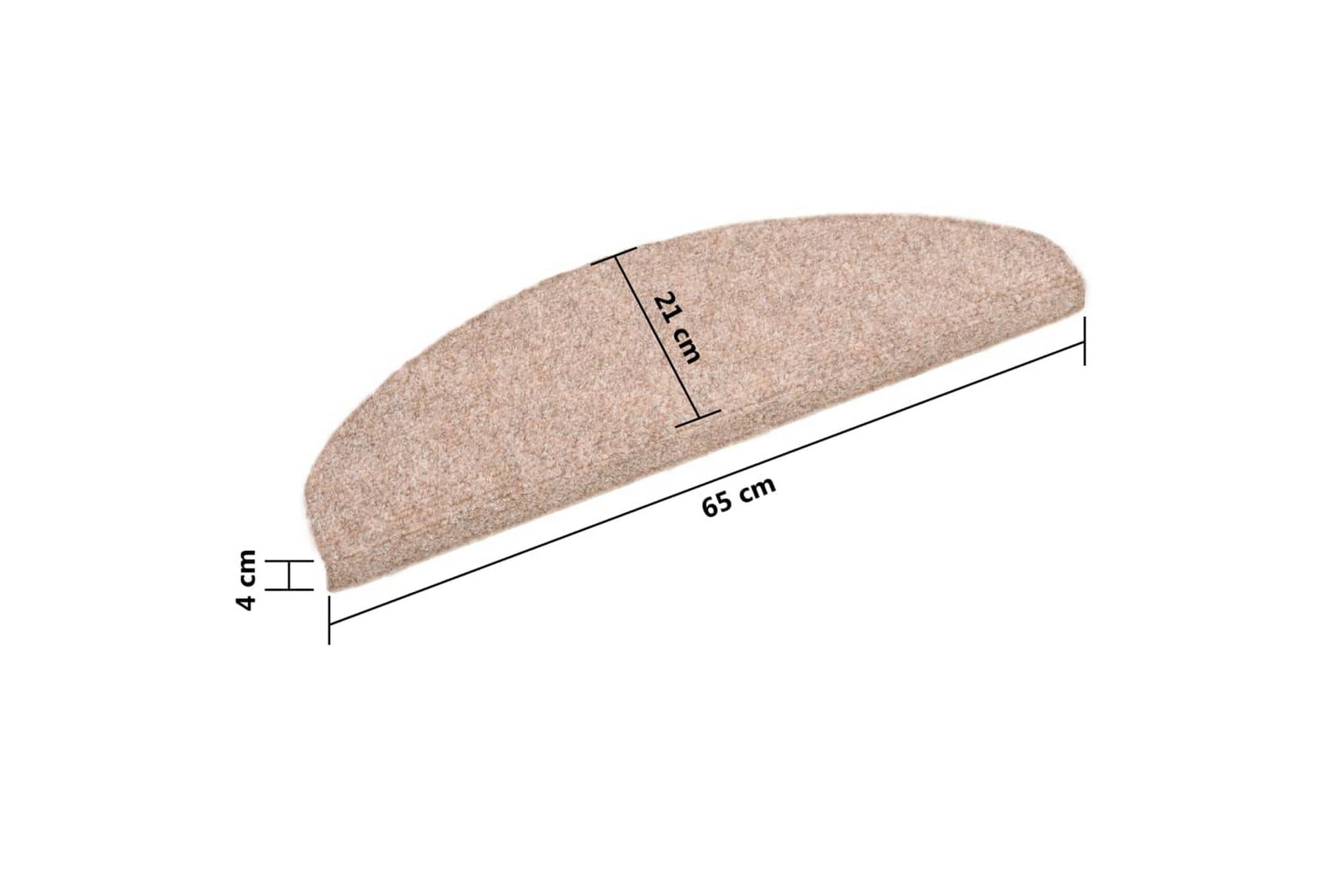 Selvklebende trappematter 5 stk brun 65x21x4 cm nålestempel - Brun - Tekstiler - Tepper & Matter - Spesialmatte - Trappetepper