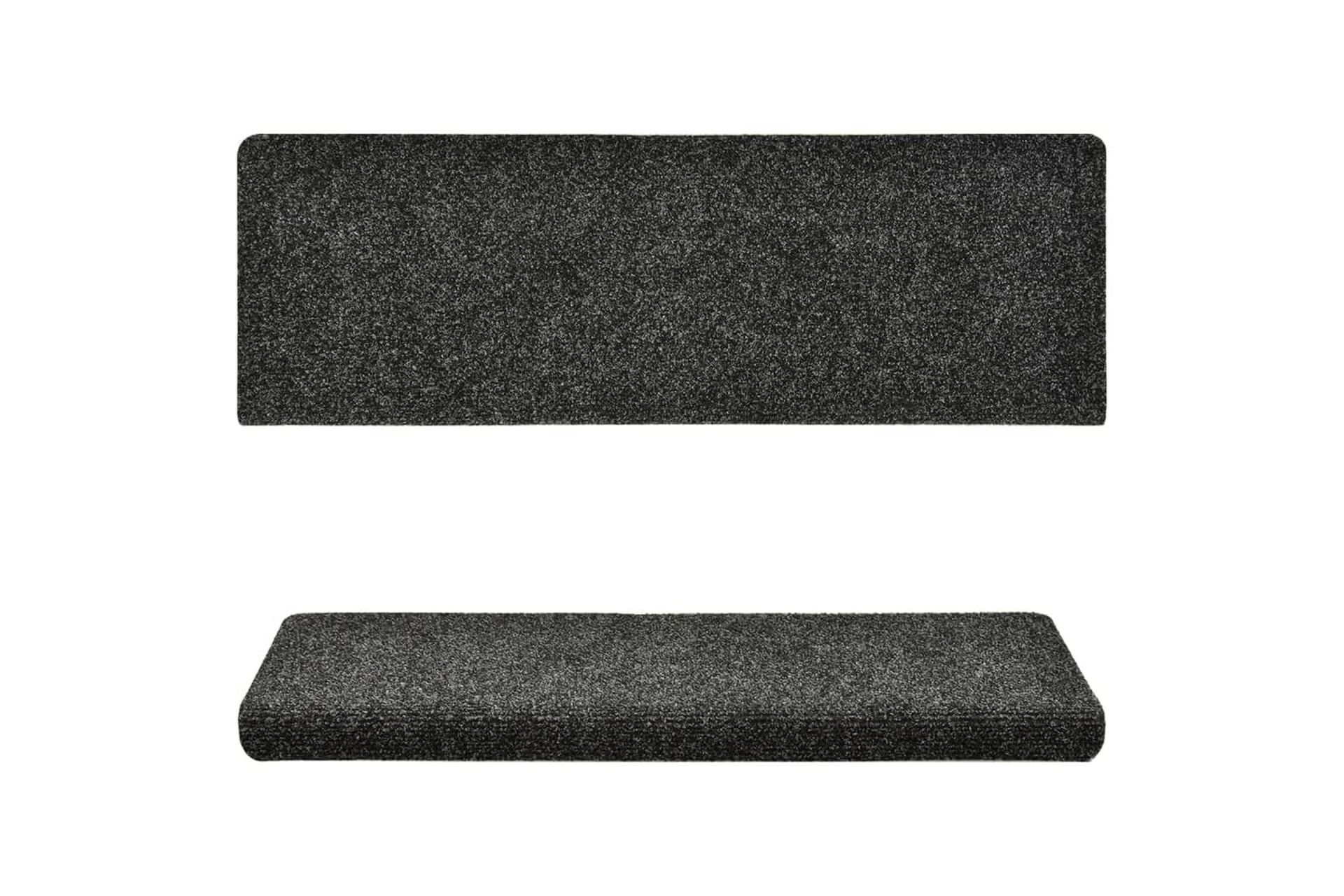 Selvklebende trappematter 5 stk grå 65x25 cm nålestempel - Grå - Tekstiler - Tepper & Matter - Spesialmatte - Trappetepper