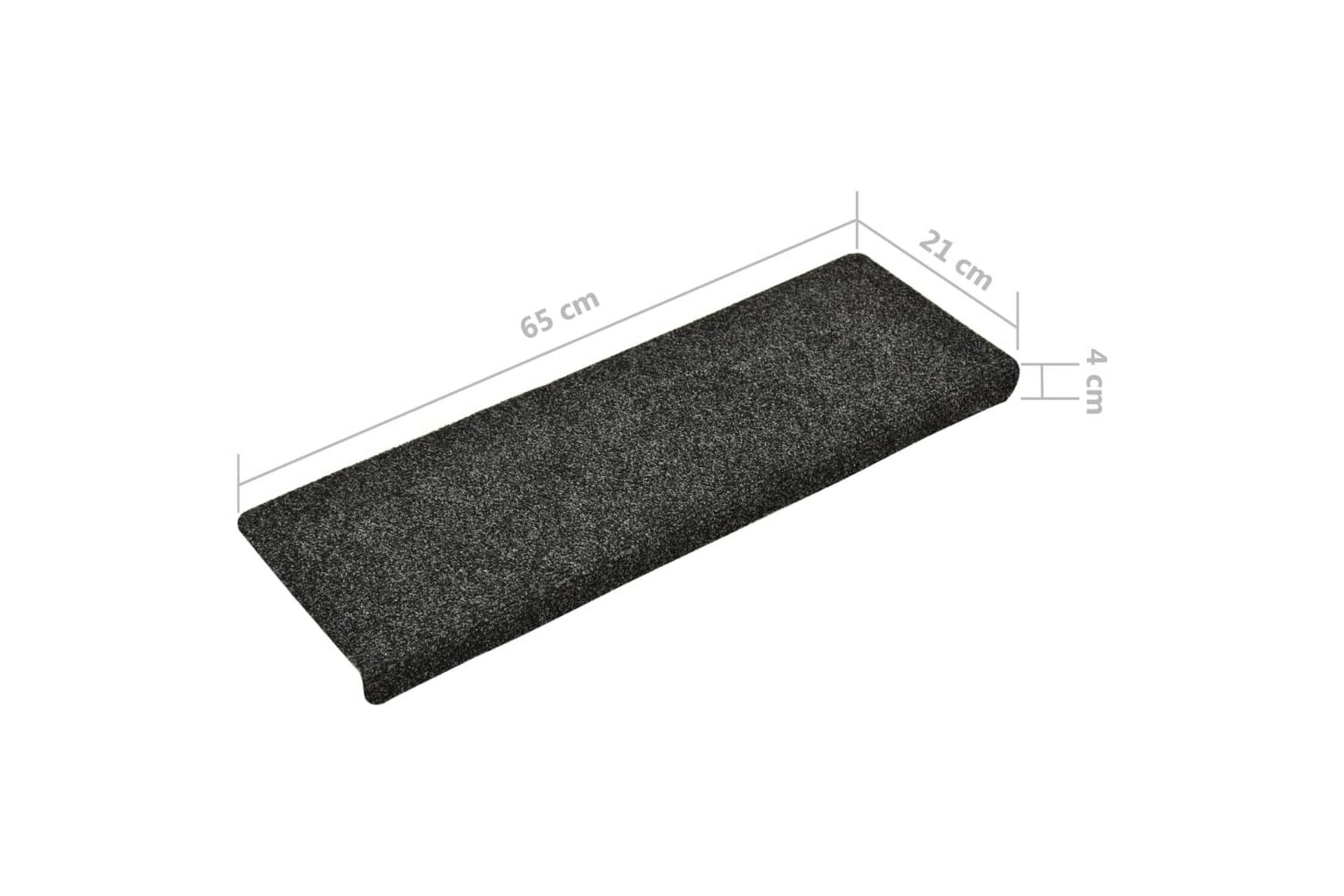 Selvklebende trappematter 5 stk grå 65x25 cm nålestempel - Grå - Tekstiler - Tepper & Matter - Spesialmatte - Trappetepper