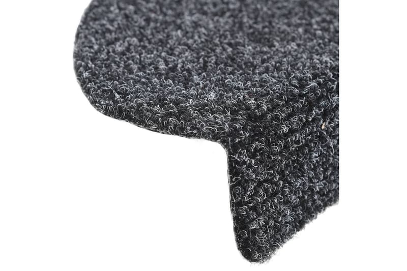 Selvklebende trappematter 5 stk mørkegrå 65x21x4 cm - Grå - Tekstiler - Tepper & Matter - Spesialmatte - Trappetepper