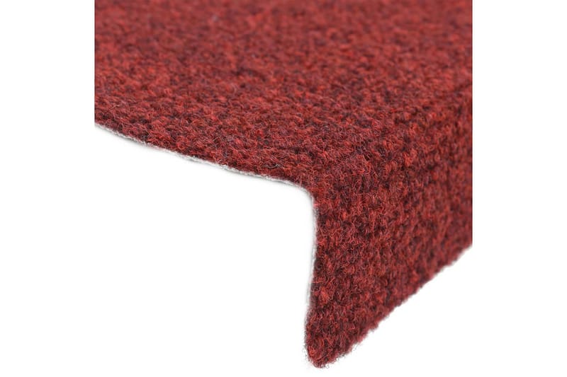 Selvklebende trappematter 5 stk rød 56x17x3 cm nålestempel - Rød - Tekstiler - Tepper & Matter - Spesialmatte - Trappetepper