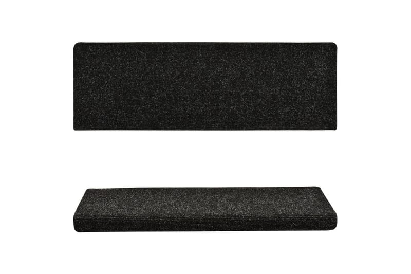 Selvklebende trappematter 5 stk svart 65x25 cm nålestempel - Svart - Tekstiler - Tepper & Matter - Spesialmatte - Trappetepper