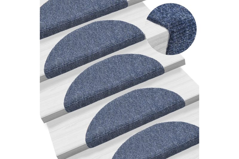 Selvklebende trappematter nålestempel 15 stk 54x16x4 cm blå - Blå - Tekstiler - Tepper & Matter - Spesialmatte - Trappetepper
