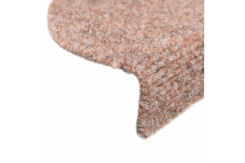 Selvklebende trappematter nålestempel 15 stk 54x16x4 cm brun - Brun - Tekstiler - Tepper & Matter - Spesialmatte - Trappetepper