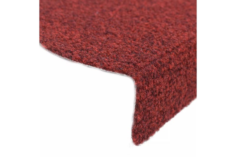 Selvklebende trappematter nålestempel 15 stk 54x16x4 cm rød - Rød - Tekstiler - Tepper & Matter - Spesialmatte - Trappetepper