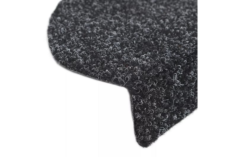 Selvklebende trappematter nålestempel 15 stk 54x16x4cm svart - Svart - Tekstiler - Tepper & Matter - Spesialmatte - Trappetepper