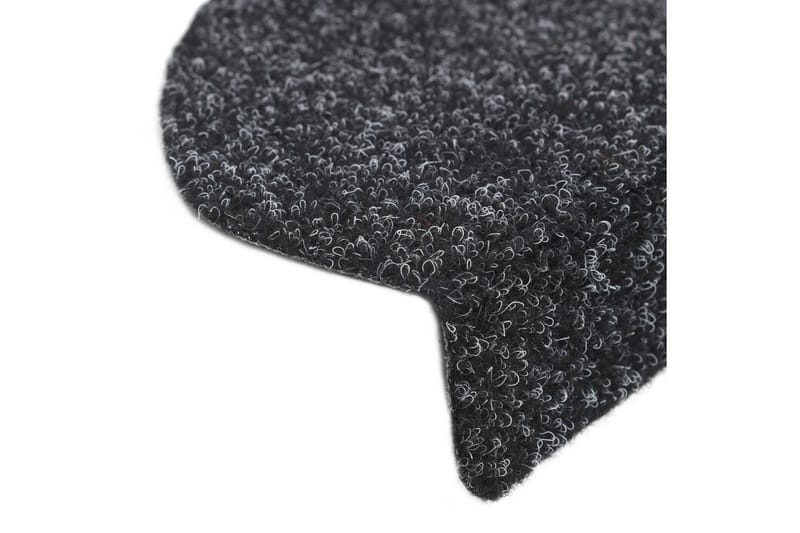 Selvklebende trappematter nålestempel 15 stk 65x21x4cm svart - Svart - Tekstiler - Tepper & Matter - Spesialmatte - Trappetepper