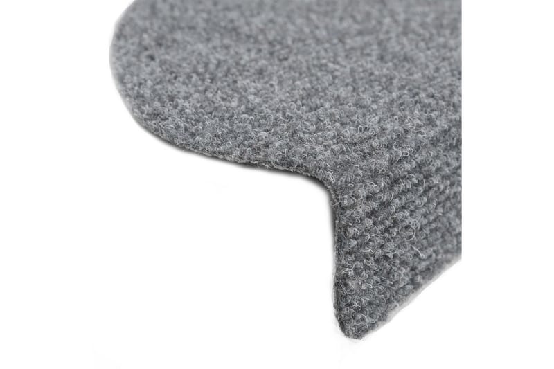 Selvklebende trappematter nålestempel 15stk 65x21x4cm lysgrå - Lysegrå - Tekstiler - Tepper & Matter - Spesialmatte - Trappetepper