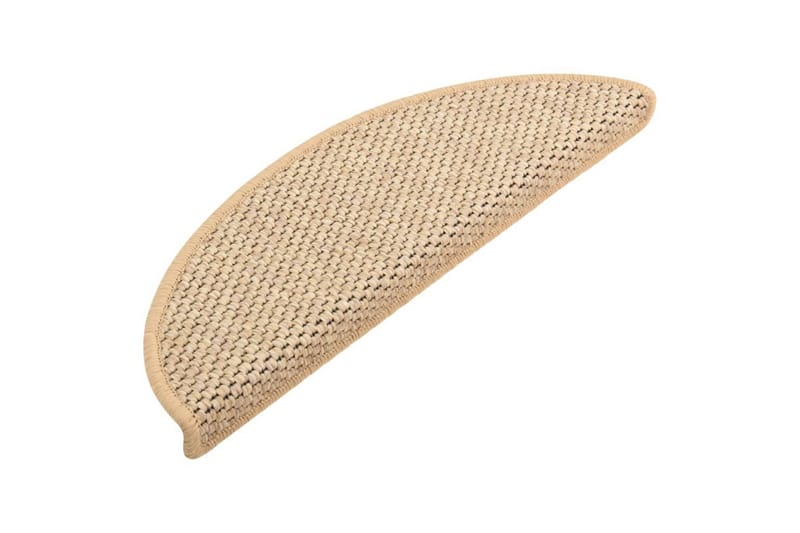 Selvklebende trappematter sisal 15 stk 56x20 cm lys beige - Beige - Tekstiler - Tepper & Matter - Spesialmatte - Trappetepper