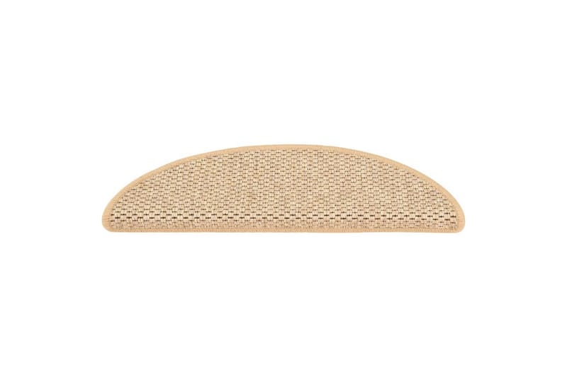 Selvklebende trappematter sisal 15 stk 56x20 cm lys beige - Beige - Tekstiler - Tepper & Matter - Spesialmatte - Trappetepper