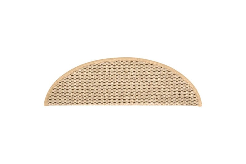 Selvklebende trappematter sisal 15 stk 56x20 cm lys beige - Beige - Tekstiler - Tepper & Matter - Spesialmatte - Trappetepper