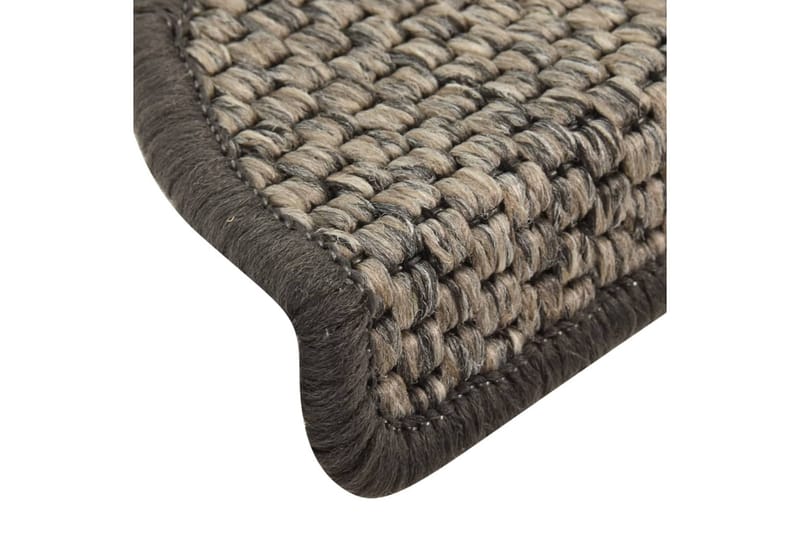 Selvklebende trappematter sisal 15 stk 65x25 cm antrasitt - Antrasittgrå - Tekstiler - Tepper & Matter - Spesialmatte - Trappetepper