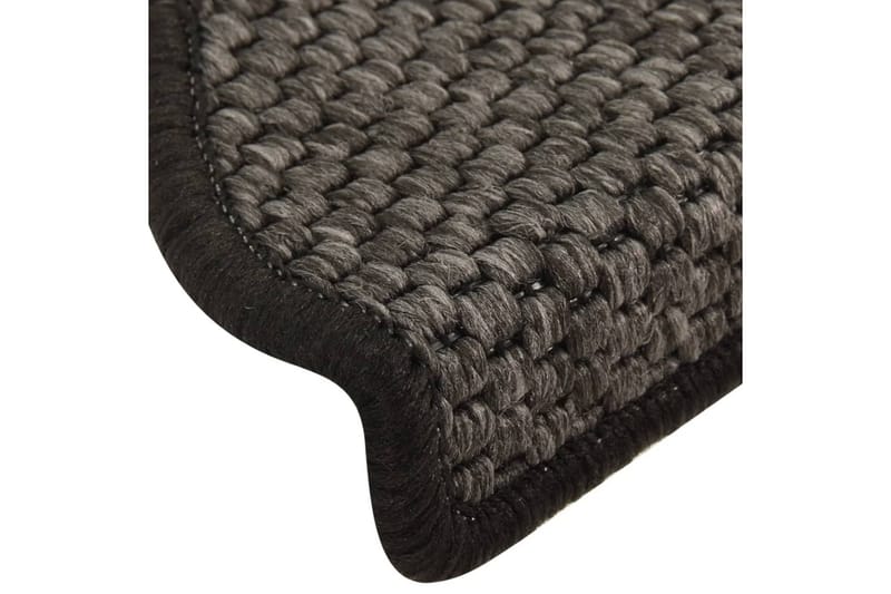 Selvklebende trappematter sisal 15 stk 65x25 cm antrasitt - Antrasittgrå - Tekstiler - Tepper & Matter - Spesialmatte - Trappetepper