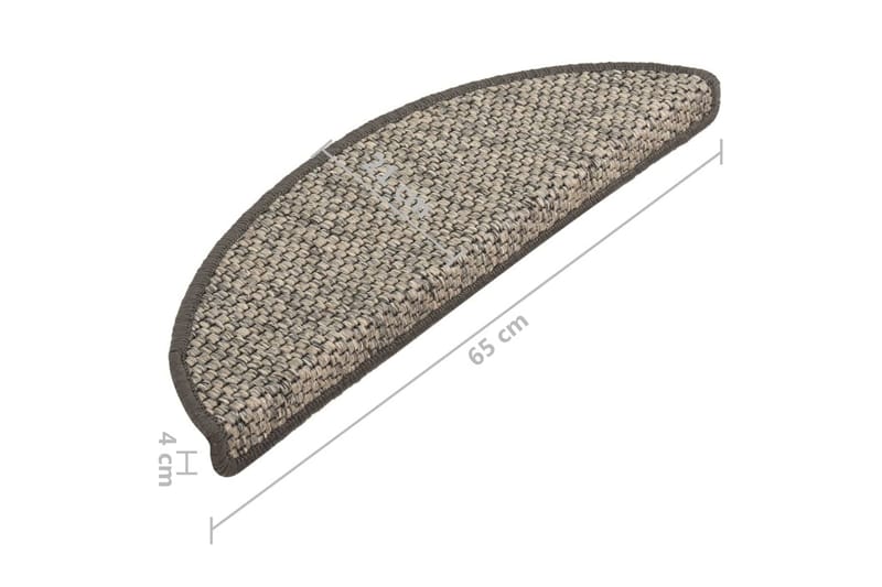 Selvklebende trappematter sisal 15 stk 65x25 cm antrasitt - Antrasittgrå - Tekstiler - Tepper & Matter - Spesialmatte - Trappetepper