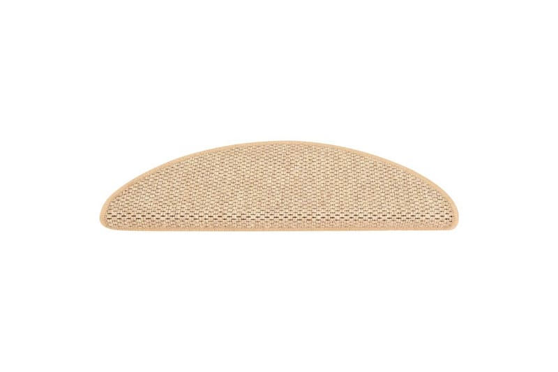 Selvklebende trappematter sisal 15 stk 65x25 cm lys beige - Beige - Tekstiler - Tepper & Matter - Spesialmatte - Trappetepper
