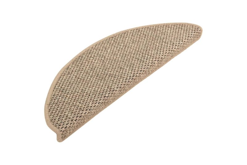 Selvklebende trappematter sisal 15 stk 65x25 cm mørk beige - Beige - Tekstiler - Tepper & Matter - Spesialmatte - Trappetepper