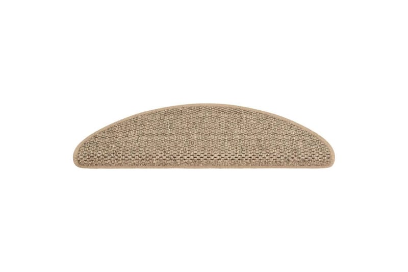 Selvklebende trappematter sisal 15 stk 65x25 cm mørk beige - Beige - Tekstiler - Tepper & Matter - Spesialmatte - Trappetepper