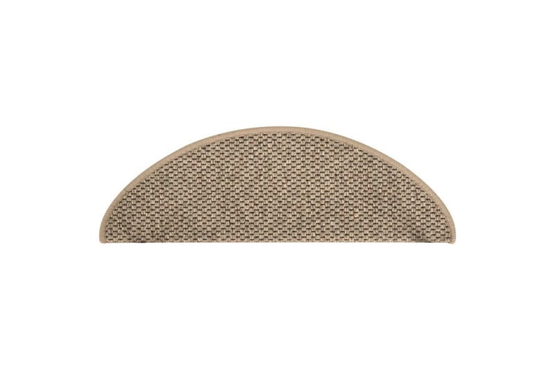 Selvklebende trappematter sisal 15 stk 65x25 cm mørk beige - Beige - Tekstiler - Tepper & Matter - Spesialmatte - Trappetepper