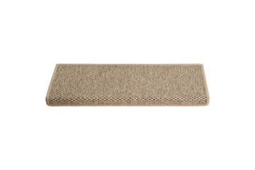 Selvklebende trappematter sisal 15 stk 65x25 cm mørk beige - Beige - Tekstiler - Tepper & Matter - Spesialmatte - Trappetepper