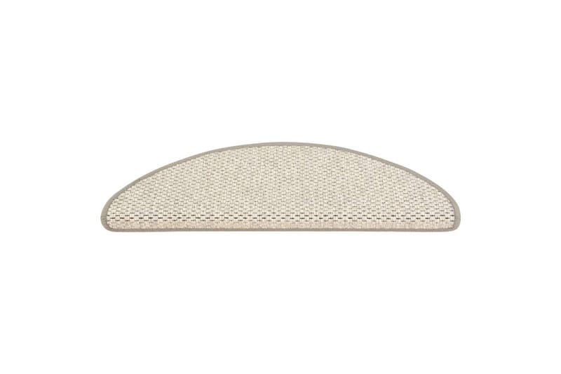 Selvklebende trappematter sisal-utseende 15 stk 65x25 cm - Beige - Trappetepper