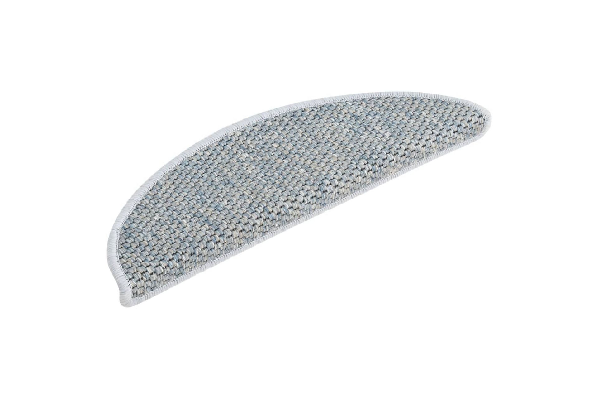 Selvklebende trappematter sisal-utseende 15 stk 65x25 cm blå - Blå - Tekstiler - Tepper & Matter - Spesialmatte - Trappetepper