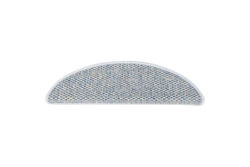 Selvklebende trappematter sisal-utseende 15 stk 65x25 cm blå - Blå - Tekstiler - Tepper & Matter - Spesialmatte - Trappetepper