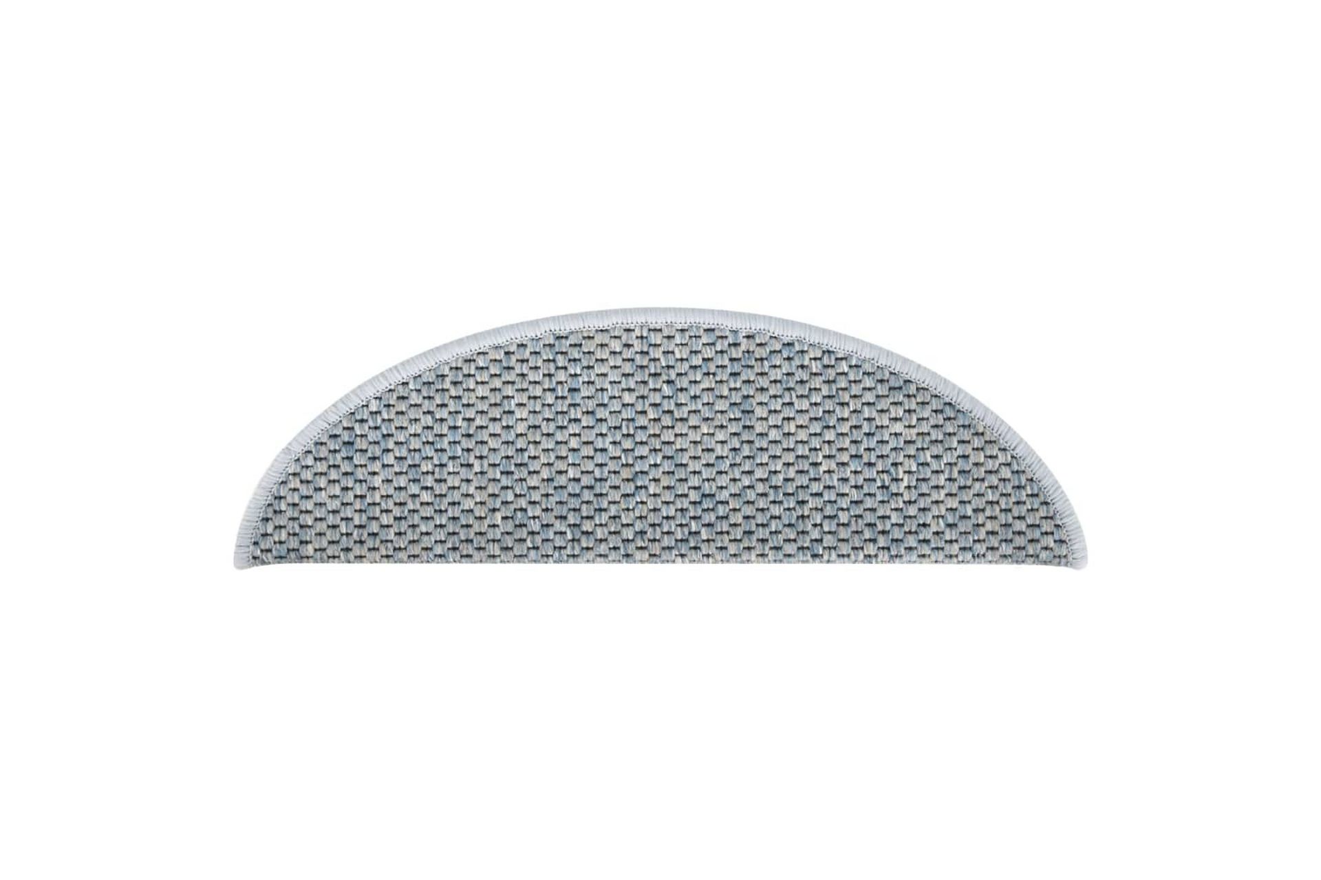 Selvklebende trappematter sisal-utseende 15 stk 65x25 cm blå - Blå - Tekstiler - Tepper & Matter - Spesialmatte - Trappetepper