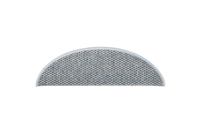 Selvklebende trappematter sisal-utseende 15 stk 65x25 cm blå - Blå - Tekstiler - Tepper & Matter - Spesialmatte - Trappetepper