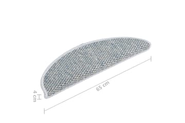 Selvklebende trappematter sisal-utseende 15 stk 65x25 cm blå - Blå - Tekstiler - Tepper & Matter - Spesialmatte - Trappetepper