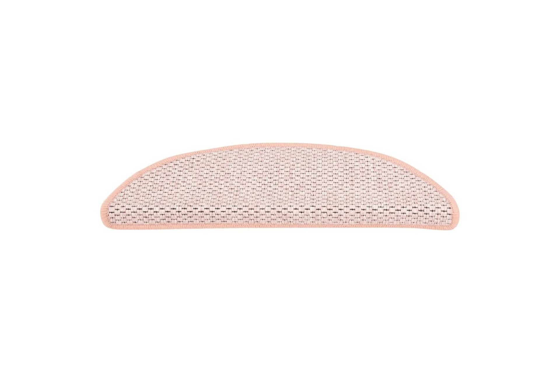 Selvklebende trappematter sisal-utseende 15 stk 65x25 cm rød - Rød - Tekstiler - Tepper & Matter - Spesialmatte - Trappetepper