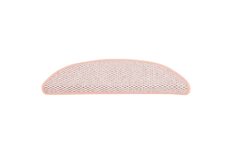 Selvklebende trappematter sisal-utseende 15 stk 65x25 cm rød - Rød - Tekstiler - Tepper & Matter - Spesialmatte - Trappetepper