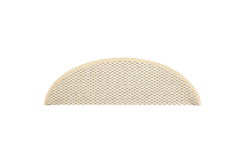 Selvklebende trappematter sisal-utseende 15stk 56x20cm - Krem - Tekstiler - Tepper & Matter - Spesialmatte - Trappetepper