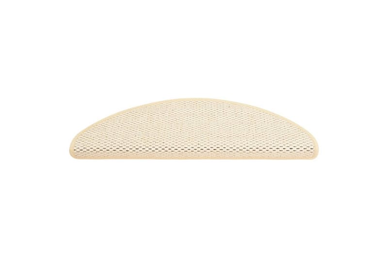 Selvklebende trappematter sisal-utseende 15stk 65x25cm - Krem - Tekstiler - Tepper & Matter - Spesialmatte - Trappetepper