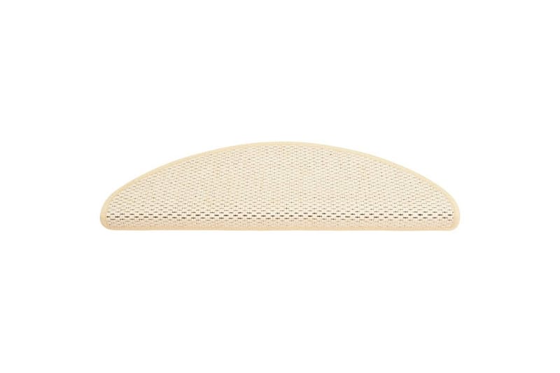 Selvklebende trappematter sisal-utseende 15stk 65x25cm - Krem - Trappetepper