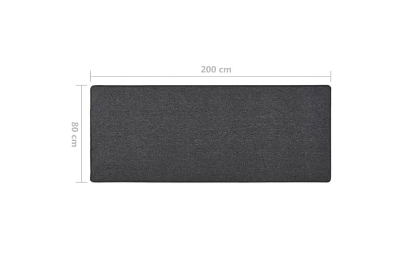 Teppeløper i antrasitt 80x200 cm - Antrasittgrå - Tekstiler - Tepper & Matter - Spesialmatte - Trappetepper