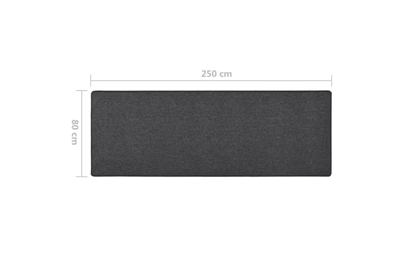 Teppeløper i antrasitt 80x250 cm - Antrasittgrå - Tekstiler - Tepper & Matter - Spesialmatte - Trappetepper
