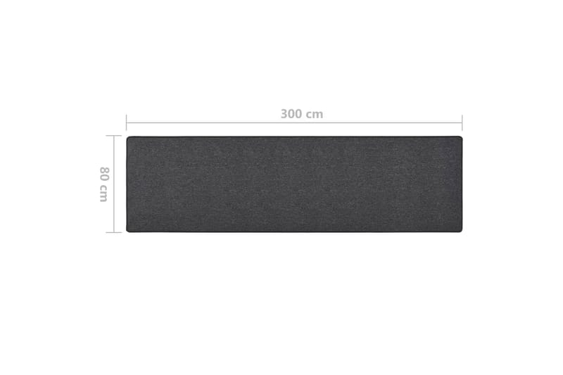 Teppeløper i antrasitt 80x300 cm - Antrasittgrå - Tekstiler - Tepper & Matter - Spesialmatte - Trappetepper