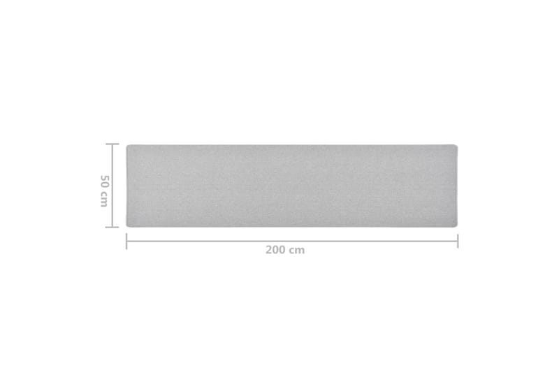 Teppeløper lysegrå 50x200 cm - Grå - Tekstiler - Tepper & Matter - Spesialmatte - Trappetepper