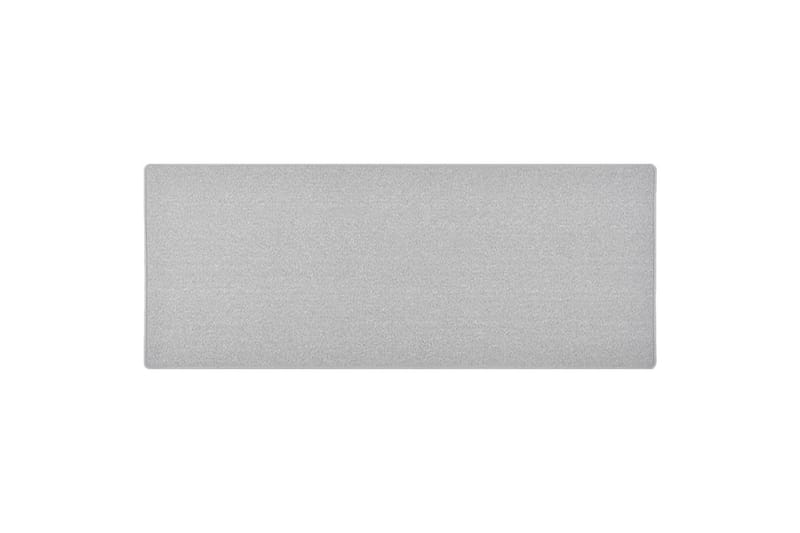 Teppeløper lysegrå 80x200 cm - Grå - Tekstiler - Tepper & Matter - Spesialmatte - Trappetepper