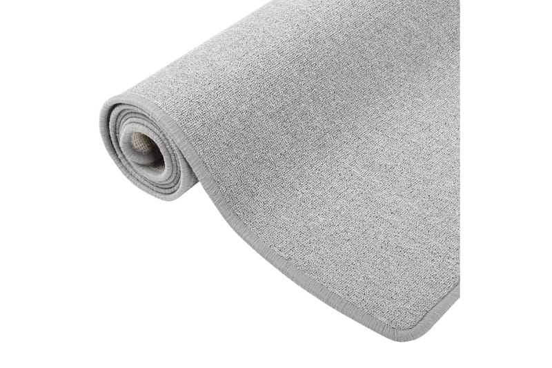 Teppeløper lysegrå 80x250 cm - Grå - Tekstiler - Tepper & Matter - Spesialmatte - Trappetepper