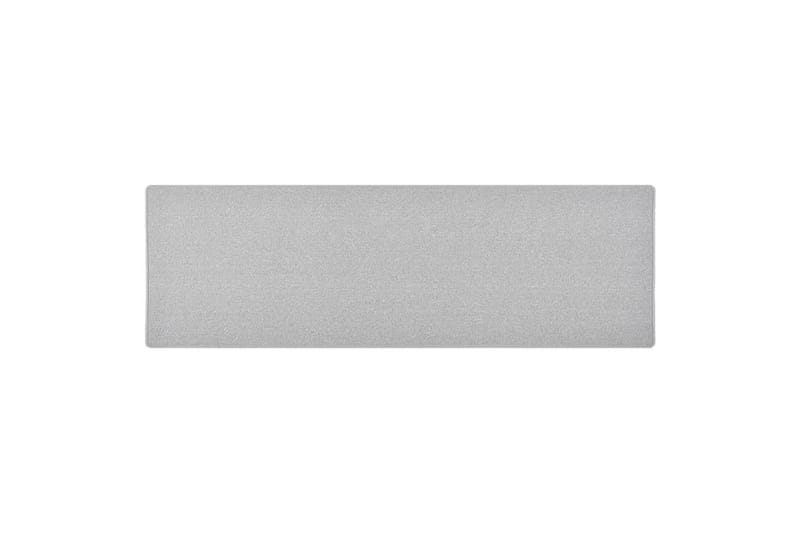 Teppeløper lysegrå 80x250 cm - Grå - Tekstiler - Tepper & Matter - Spesialmatte - Trappetepper